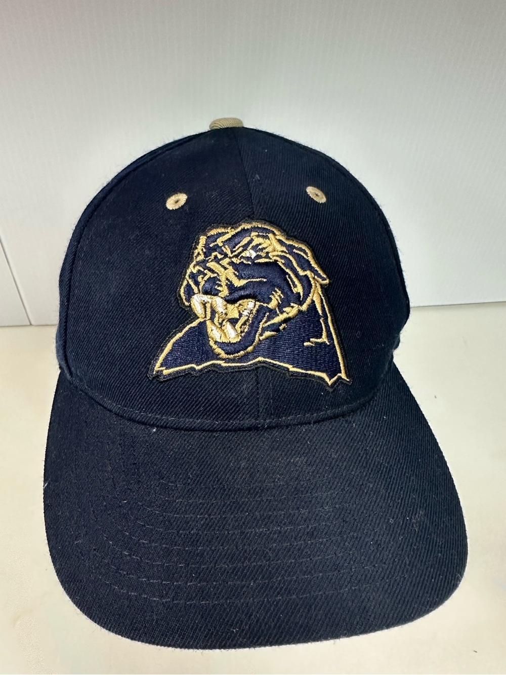 Zephyr Navy and Gold Embroidered University of Pitt Panthers ball Cap Hat